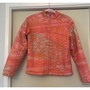 Obermeyer Weather System Ski Snowboard Jacket Quilted Pink Polyfill Girls 18